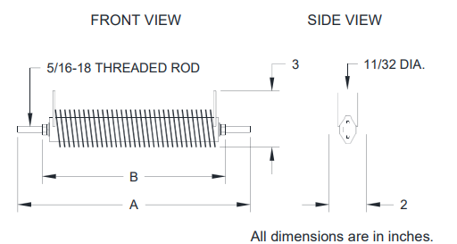Edgewound resistor construction drawing